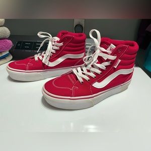 Women’s high top red Van’s Size 7.5
